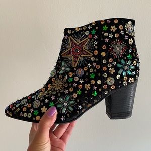 Free People sequin booties 38 / 7.5